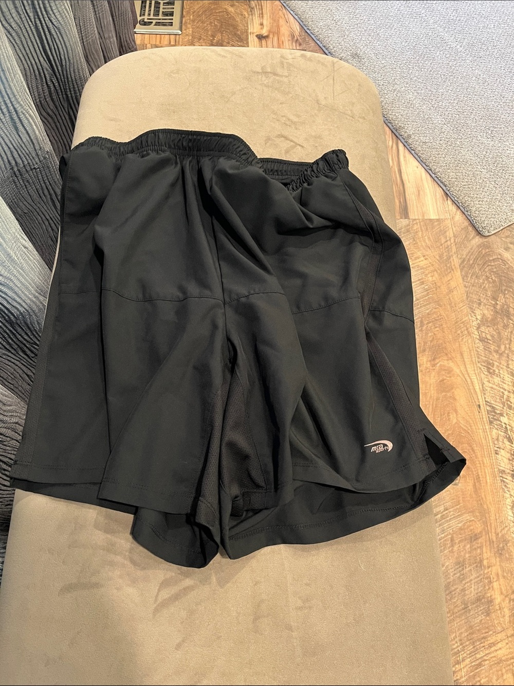 MTA Sport Black Women's Athletic Shorts with Mesh Panels
